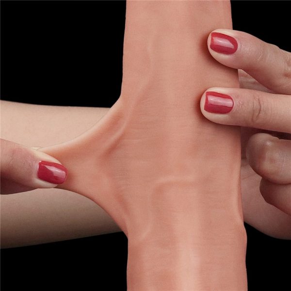 8.5'' Sliding Skin Dual Layer Dong - Whole Testicle #6 | ViPstore.hu - Erotika webáruház