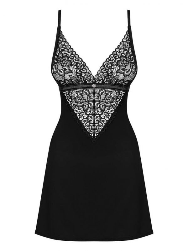 Cecilla chemise & thong black L/XL #3 | ViPstore.hu - Erotika webáruház