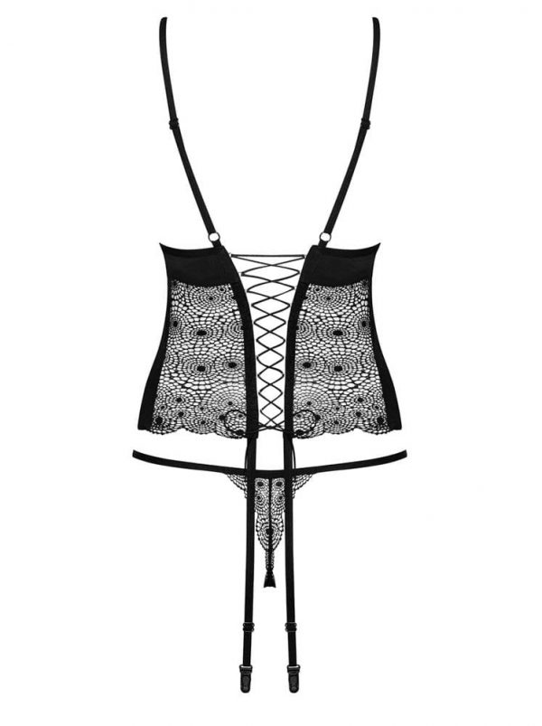 Sharlotte corset & thong black L/XL #6 | ViPstore.hu - Erotika webáruház