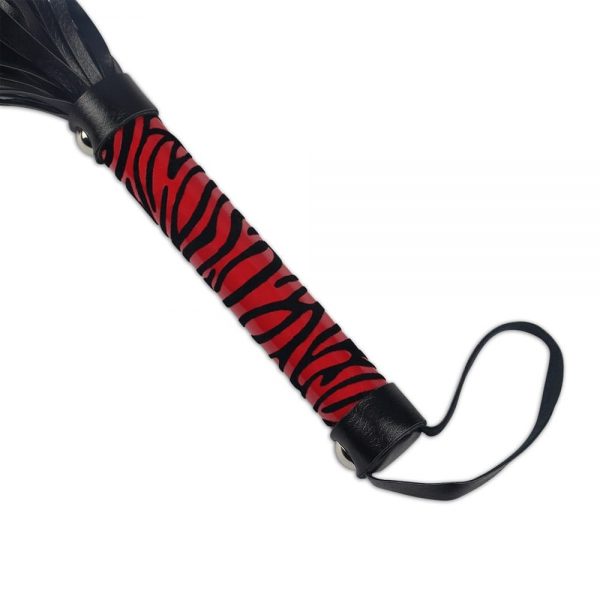Whip Me Baby Leather Whip Black/Red #4 | ViPstore.hu - Erotika webáruház