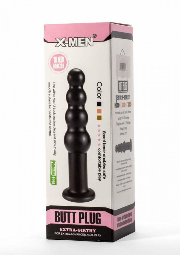 X-Men 10" Extra Girthy Butt Plug Black II #2 | ViPstore.hu - Erotika webáruház