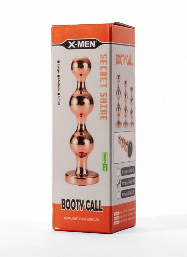 X-Men Secret Shine Booty Call Metal Butt Plug with Gem Gold M #2 | ViPstore.hu - Erotika webáruház