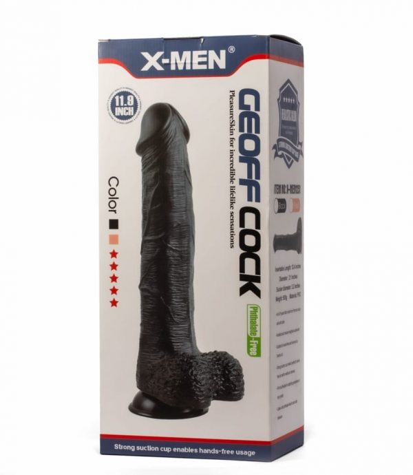 X-MEN Geoff 11.9" Cock Black #1 | ViPstore.hu - Erotika webáruház