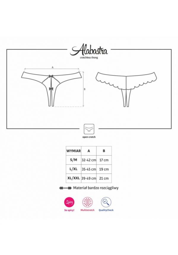 Alabastra crotchless thong  S/M #3 | ViPstore.hu - Erotika webáruház