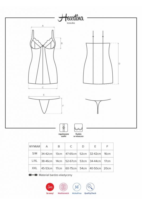Heartina chemise & thong red L/XL #3 | ViPstore.hu - Erotika webáruház