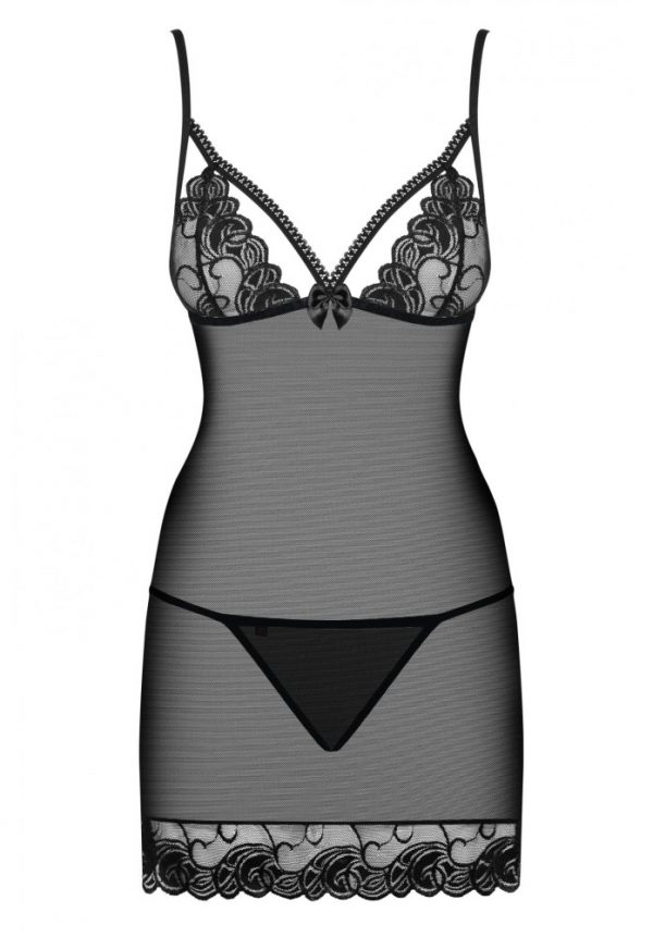 Wonderia chemise & thong black L/XL #3 | ViPstore.hu - Erotika webáruház