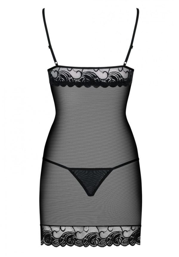 Wonderia chemise & thong black L/XL #4 | ViPstore.hu - Erotika webáruház