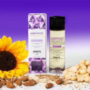 Organic Massage Oil with stones AMETHYST SWEET ALMOND 100ml #1 | ViPstore.hu - Erotika webáruház